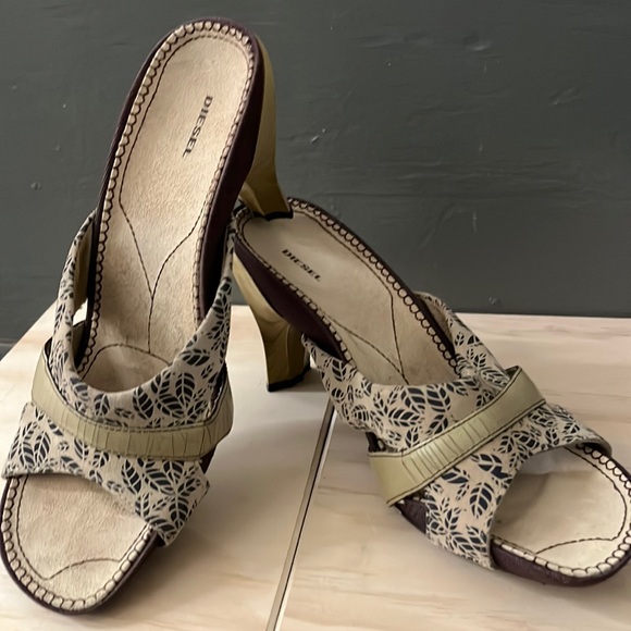 Diesel Shoes - DIESEL Funky Open-Toed Heels Size 7